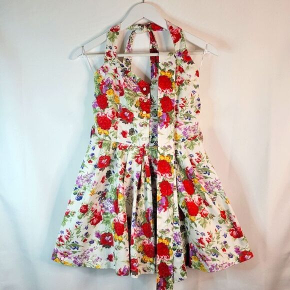 English Rose Miss Selfridge Floral Retro Sweetheart Tea Dress - Picture 1 of 16